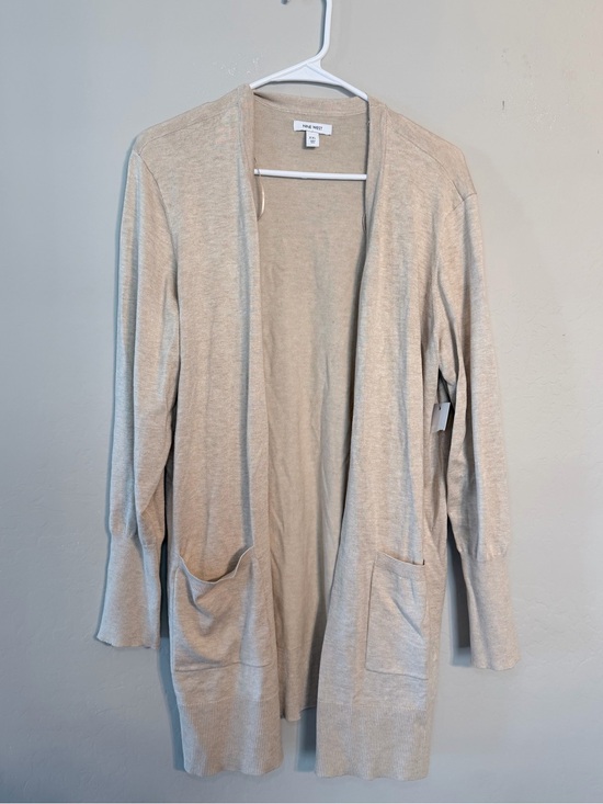 Nine West Sweaters - Nine West Open-Front Long Cardigan Sweater - Beige size xxl